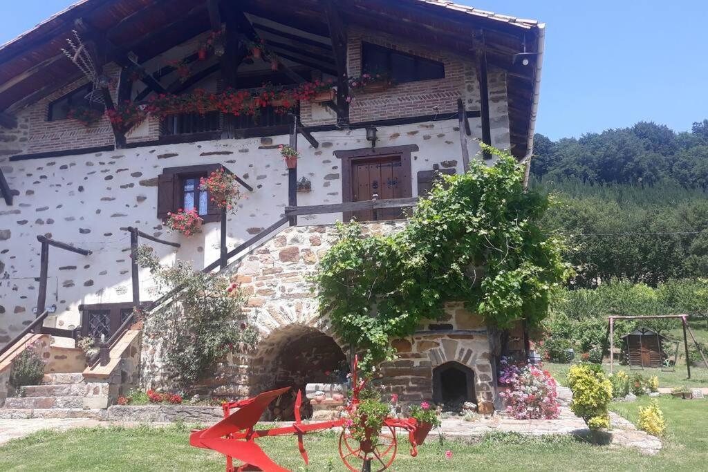 Caserio Vasco Con Piscina Y Barbacoa Orozko Bagian luar foto