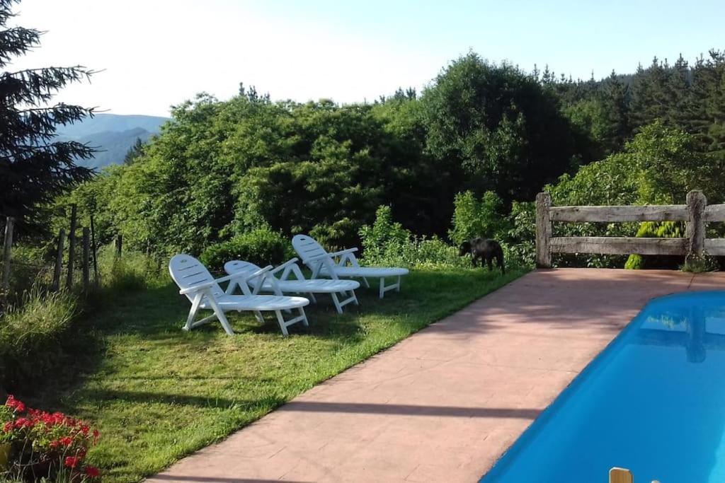 Caserio Vasco Con Piscina Y Barbacoa Orozko Bagian luar foto